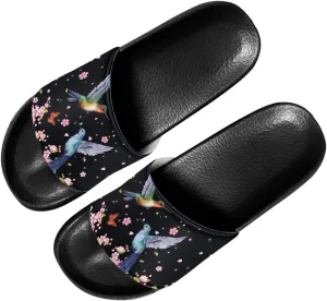 Forchrinse Sunflower Bee Womens Sandals Causal Slide Sandals Lightweight Slip on Shower Slippers House Beach Slides