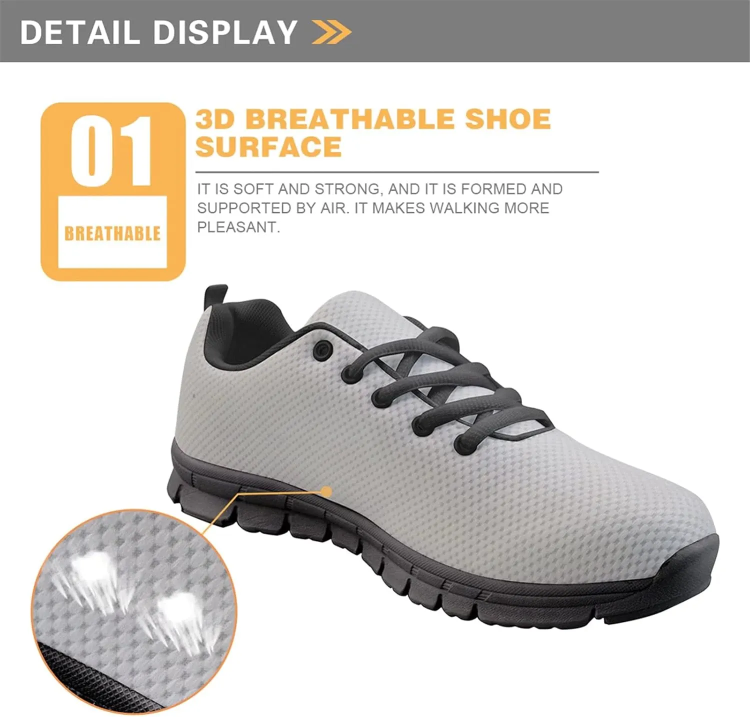 Forchrinse Sunflower Women Running Walking Shoes,Breathable Fitness Shoes Athletic Sneaker Casual Travel Shoes