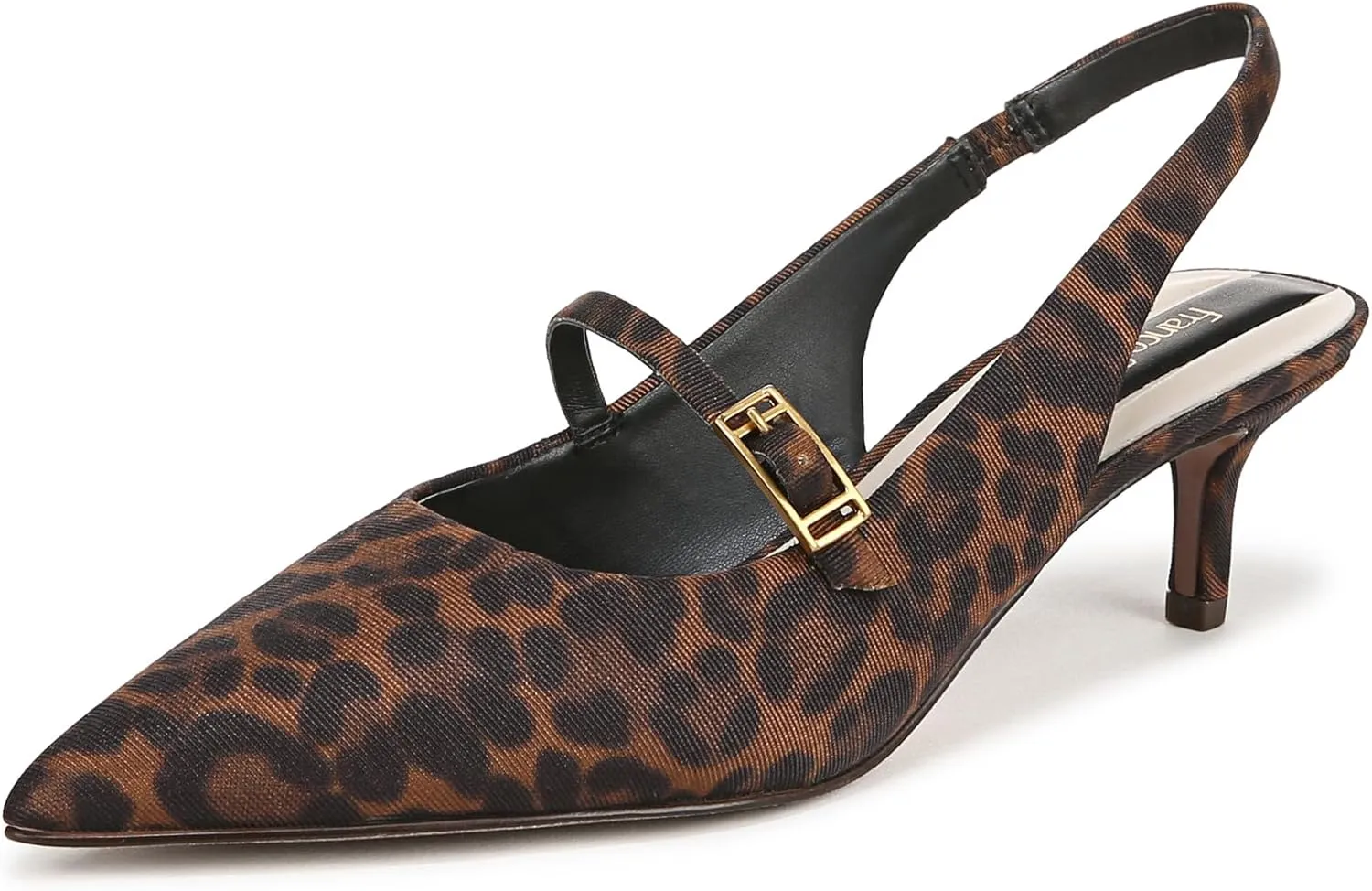 Franco Sarto Women's Khloe Pointed Toe Slingback Kitten Heel Pump