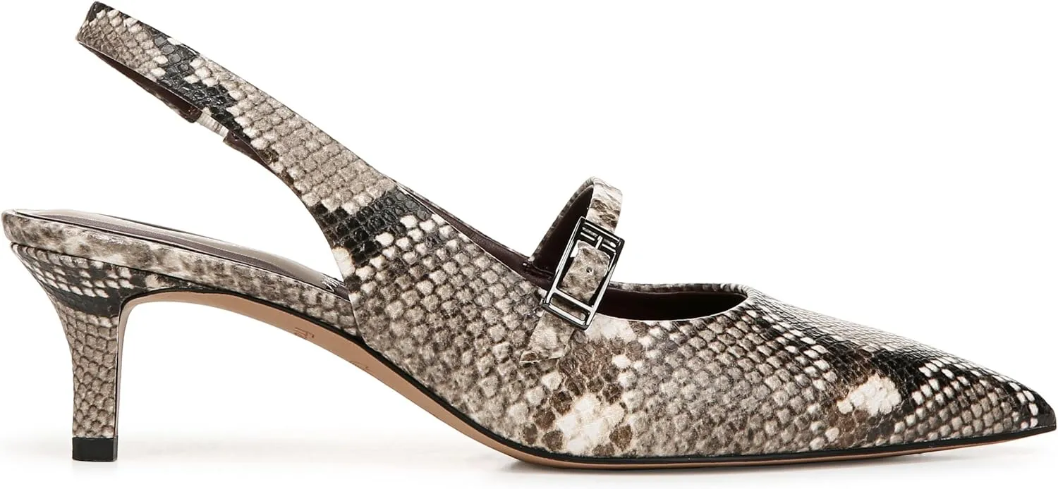 Franco Sarto Women's Khloe Pointed Toe Slingback Kitten Heel Pump