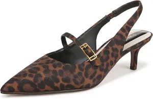 Franco Sarto Women's Khloe Pointed Toe Slingback Kitten Heel Pump