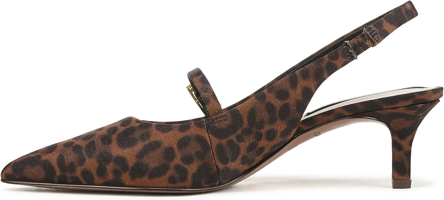 Franco Sarto Women's Khloe Pointed Toe Slingback Kitten Heel Pump