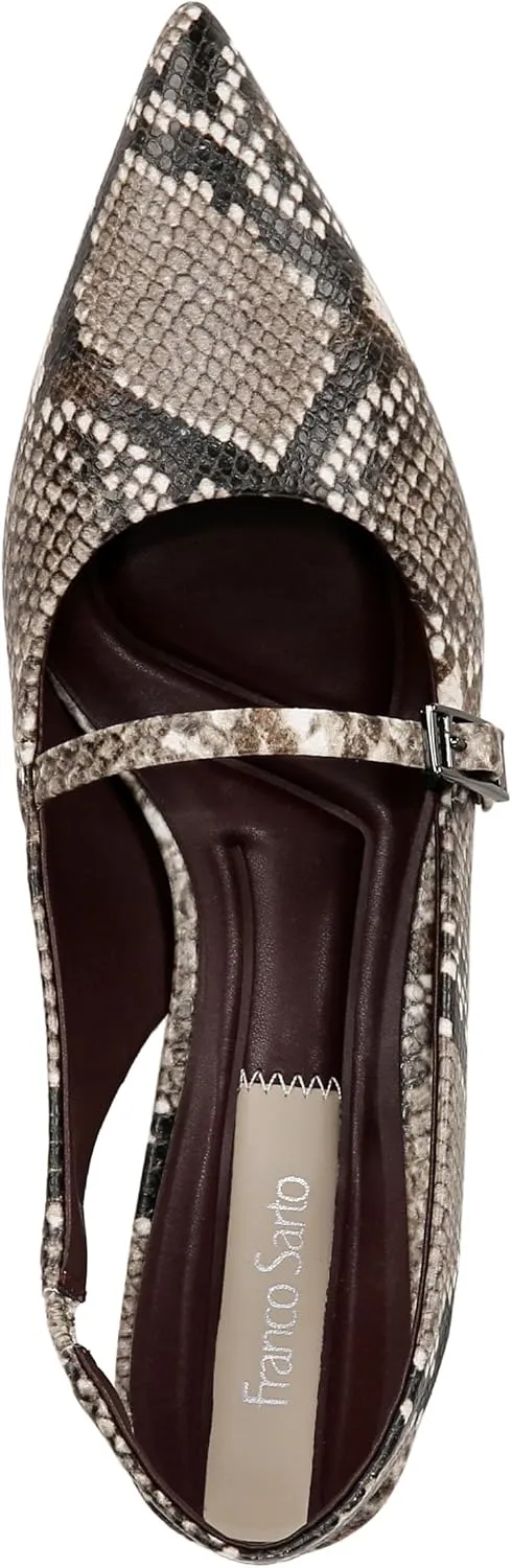 Franco Sarto Women's Khloe Pointed Toe Slingback Kitten Heel Pump