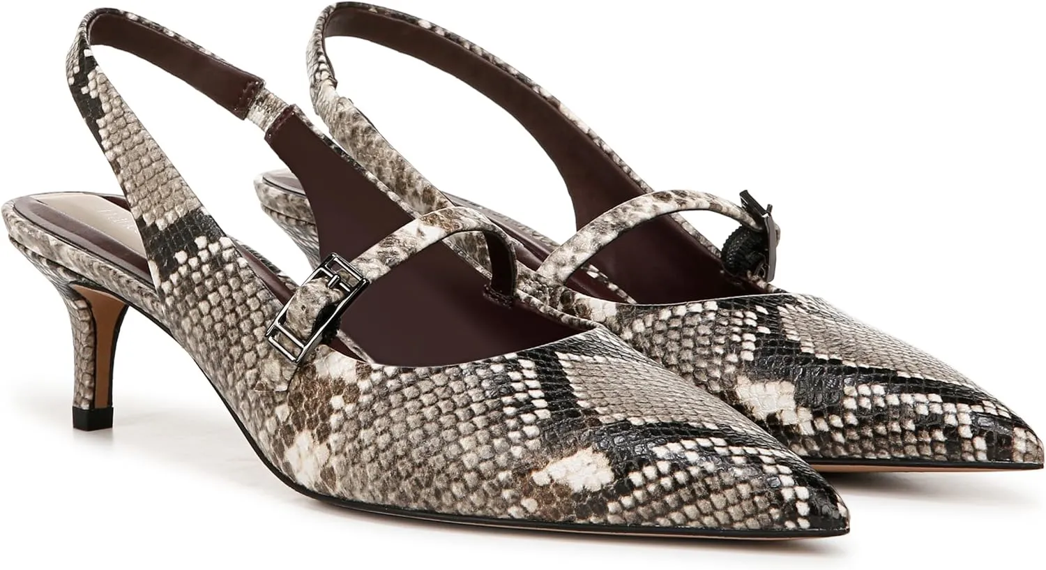 Franco Sarto Women's Khloe Pointed Toe Slingback Kitten Heel Pump