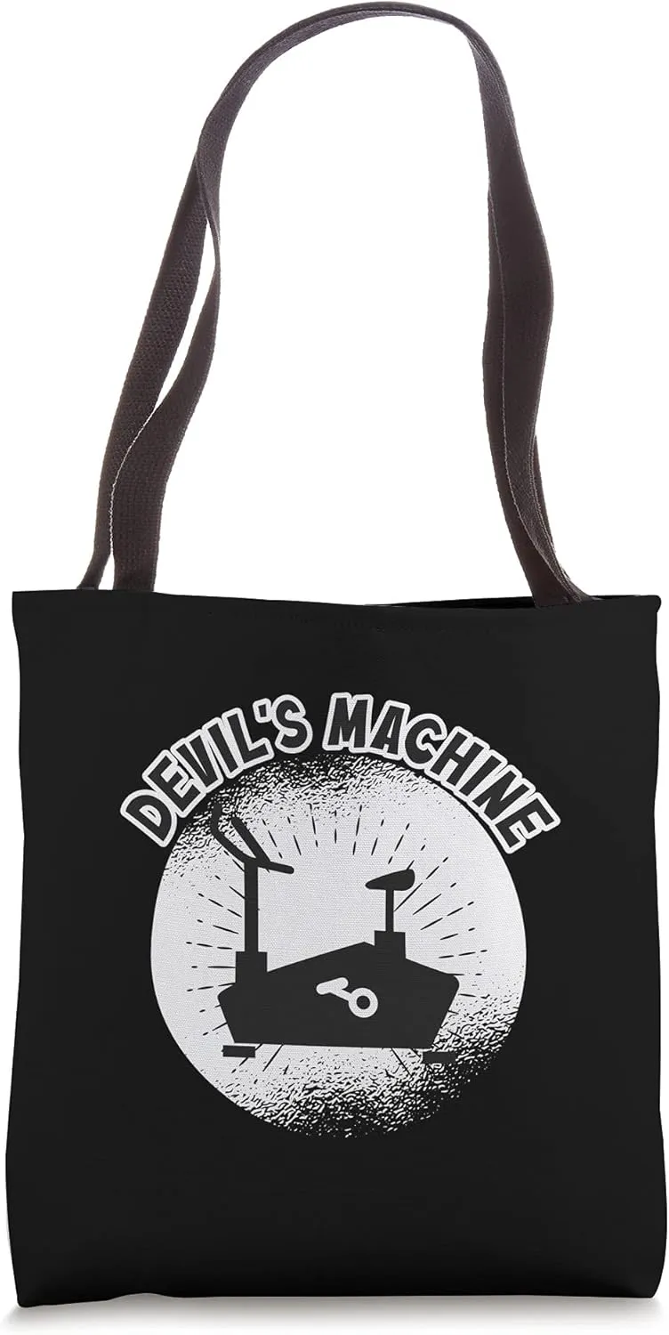Funny Gym Equipment Devil's Machine Exercise Bike Tote Bag