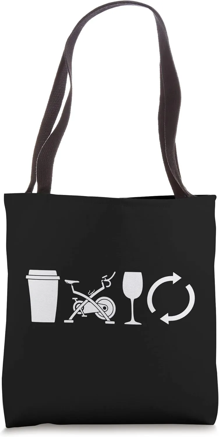 Funny Spin Class Workout Spinning Instructor Tote Bag