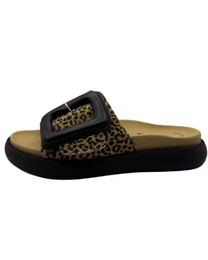 Gabor Leopard Print Slip on Sandal