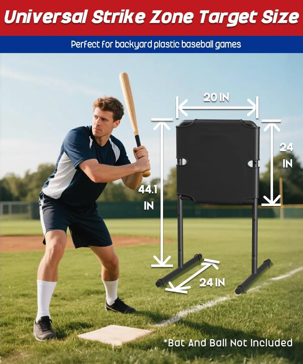 Garbuildman Baseball Strike Zone Target for Plastic Balls, Portable Metal Frame Pitching & Hitting Training Tool for Outdoor