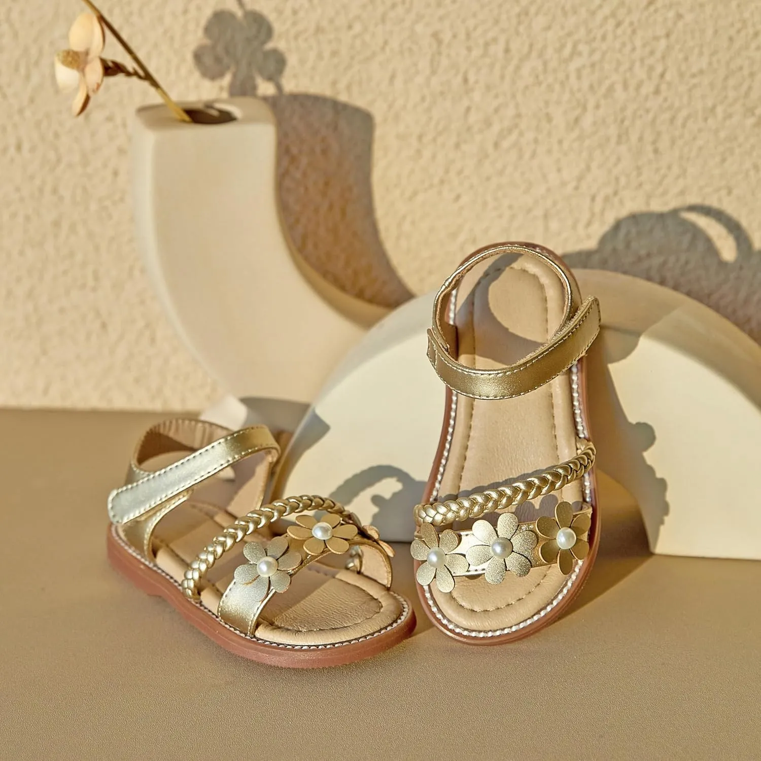 GINFIVE Toddler Girls Sandals Little Girls Kids Summer Shoes Toddler Sandals