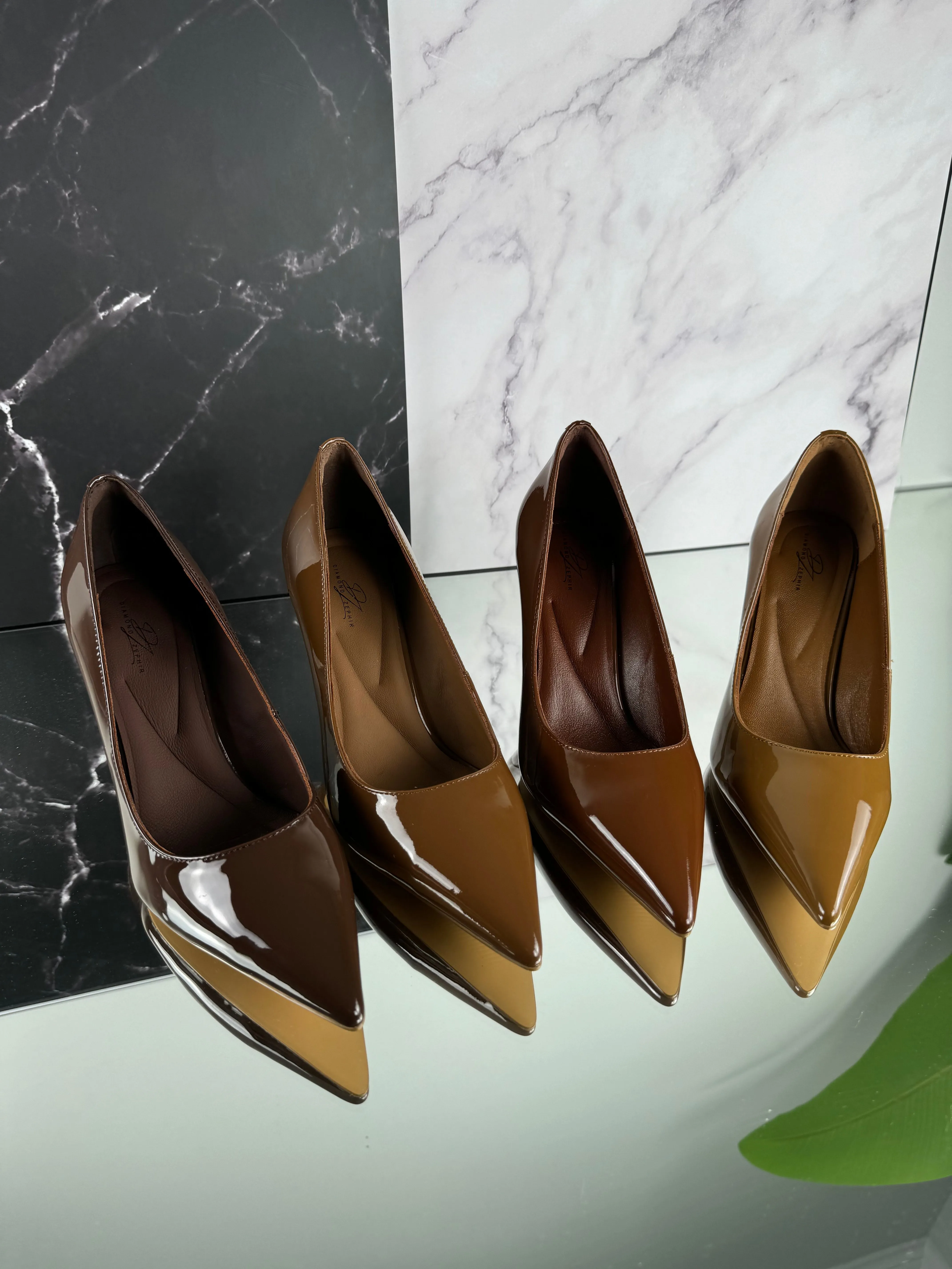 Golden Brown Tiffany Patent Leather Pump