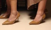 Golden Brown Tiffany Patent Leather Pump
