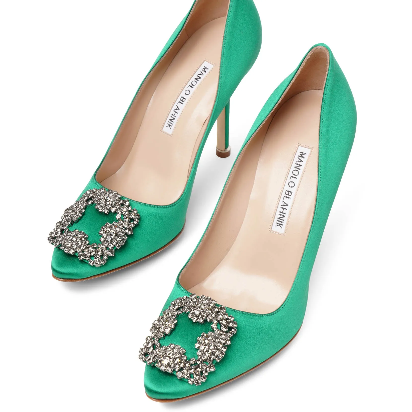 Hangisi 105 emerald satin pump