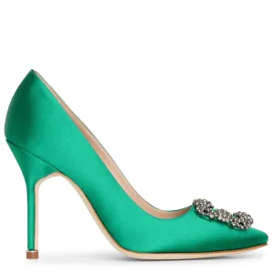 Hangisi 105 emerald satin pump