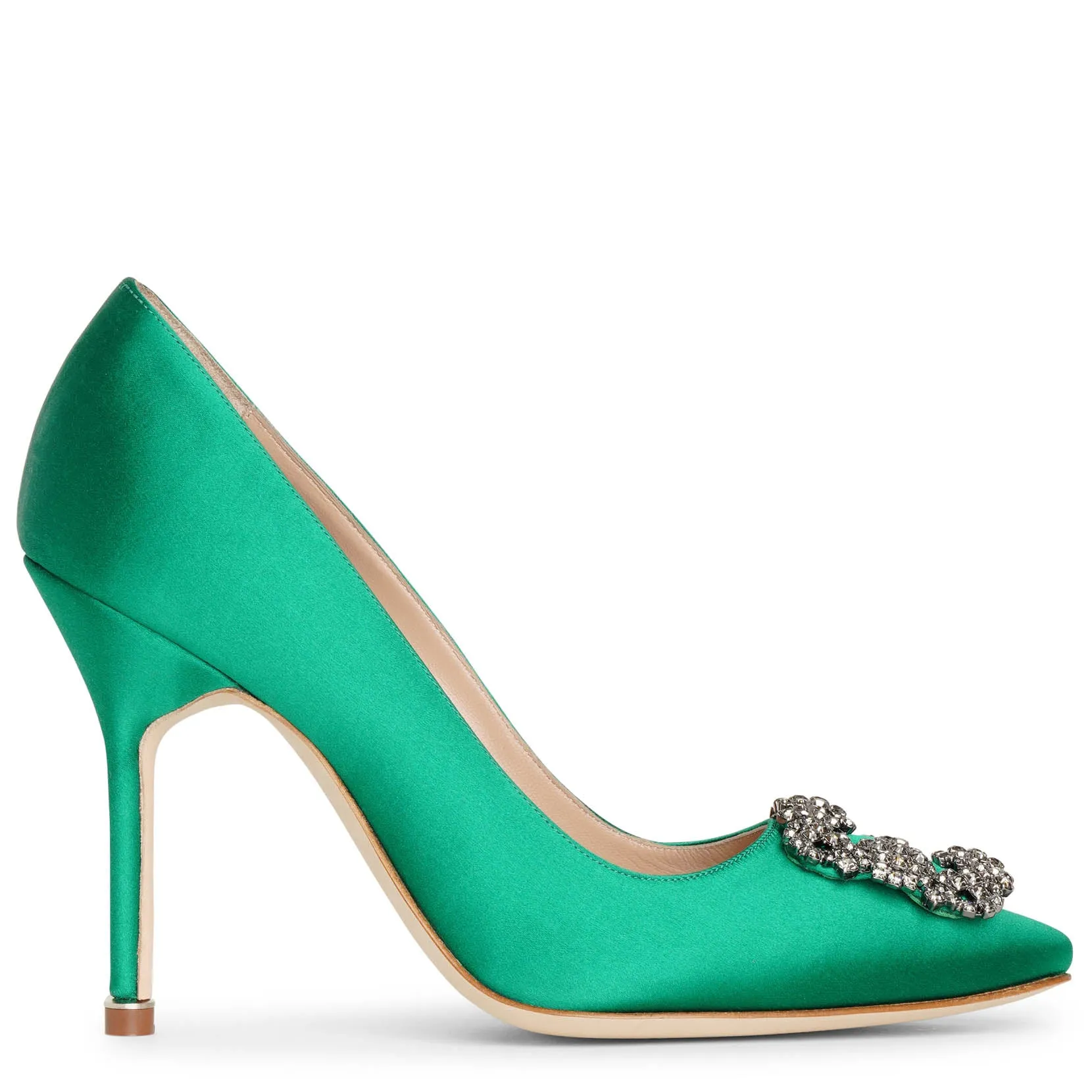 Hangisi 105 emerald satin pump