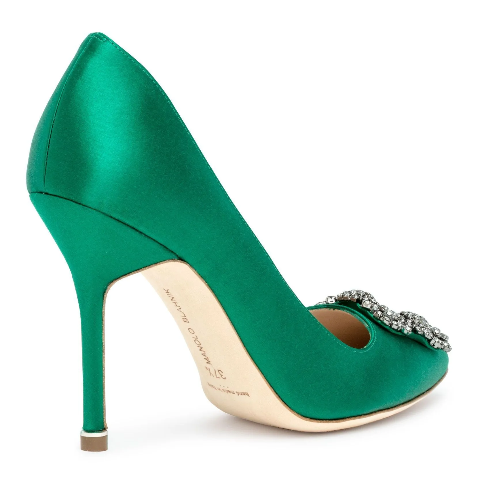 Hangisi 105 emerald satin pump