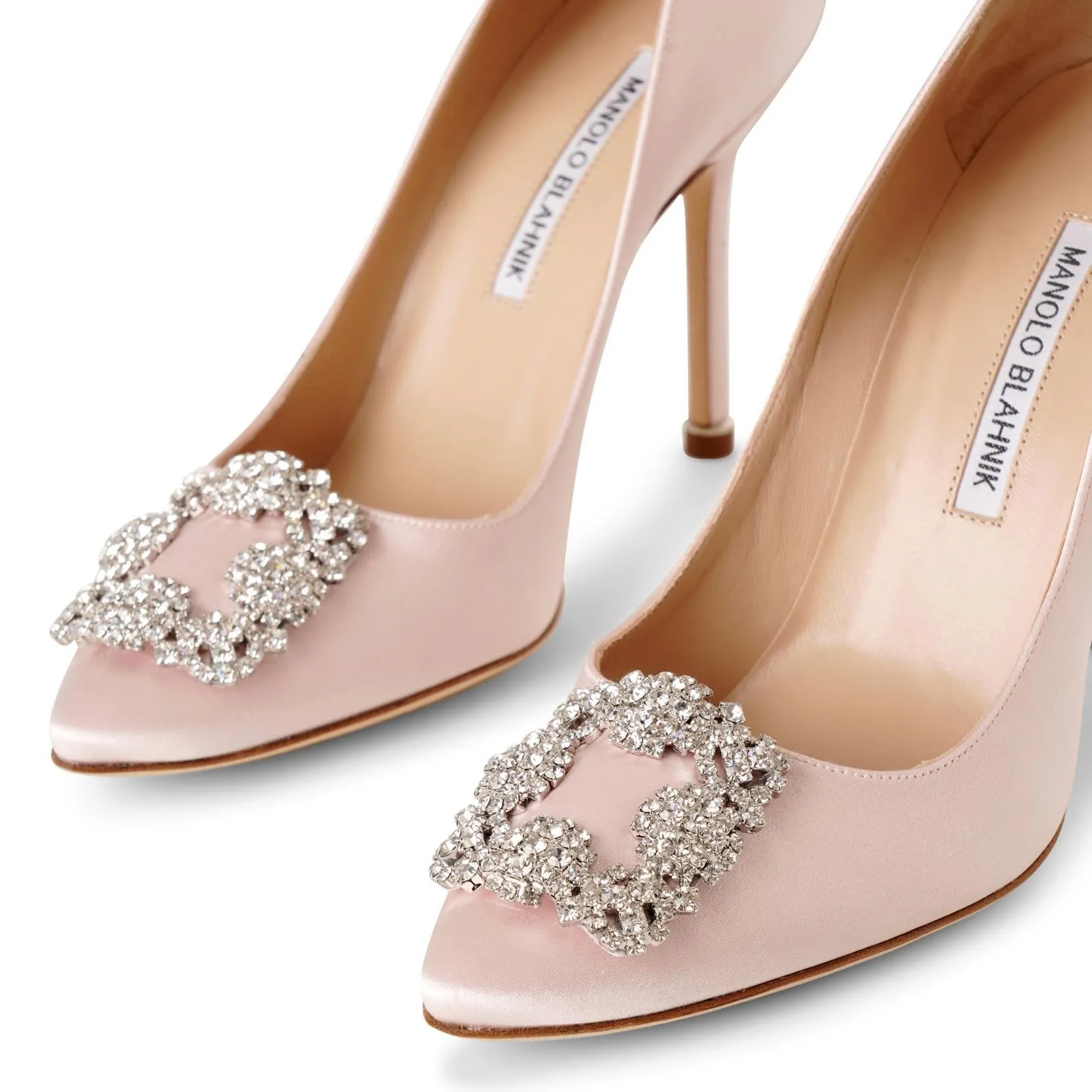 Hangisi 105 light pink satin pumps