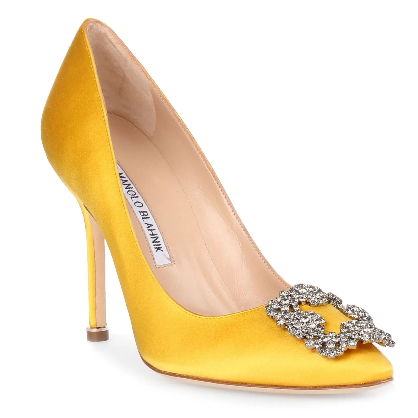 Hangisi 105 yellow satin pump