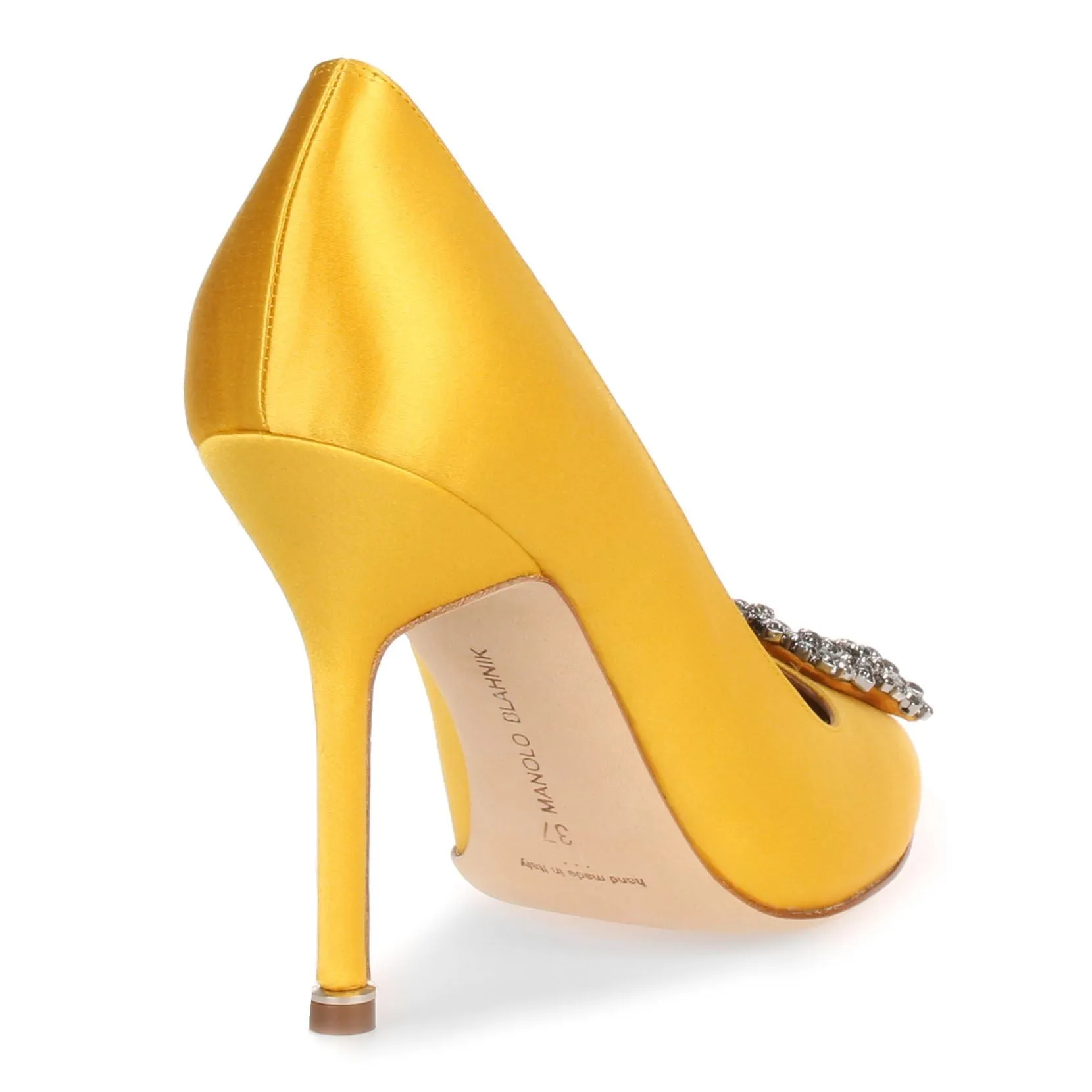 Hangisi 105 yellow satin pump