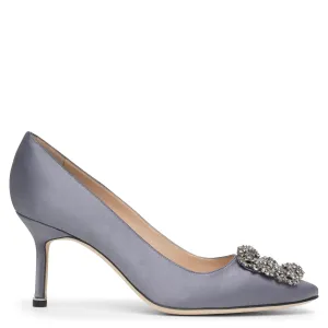 Hangisi 70 grey satin pumps