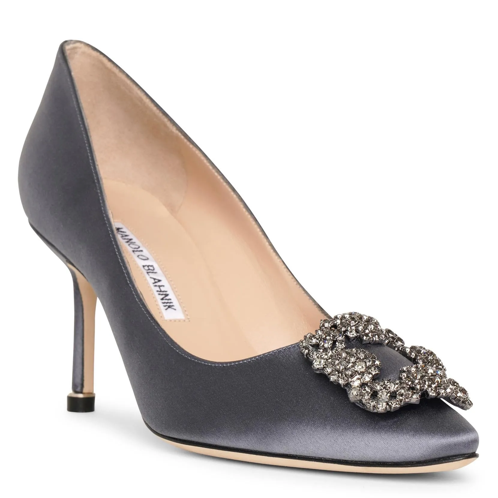 Hangisi 70 london grey satin pumps