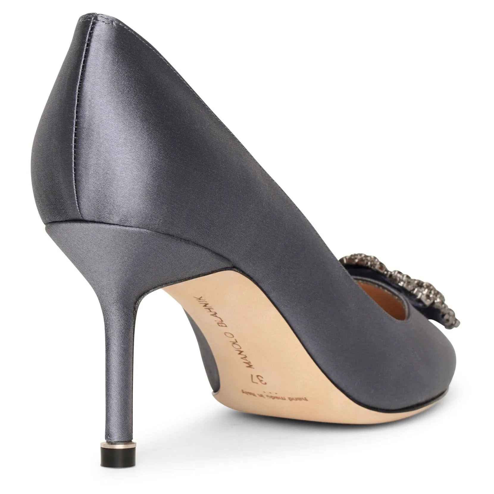 Hangisi 70 london grey satin pumps
