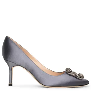 Hangisi 70 london grey satin pumps