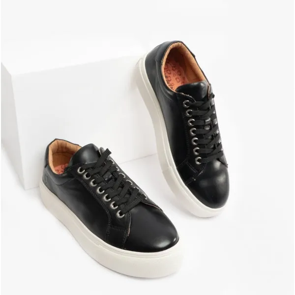 Heavenly Feet PARIS Womens Lace-Up Trainers Black