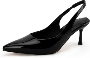 heelchic Women's Kitten Heel, Closed Pointed Toe Low Heel, Comfortable Pumps Shoes for Women Dress Shoes