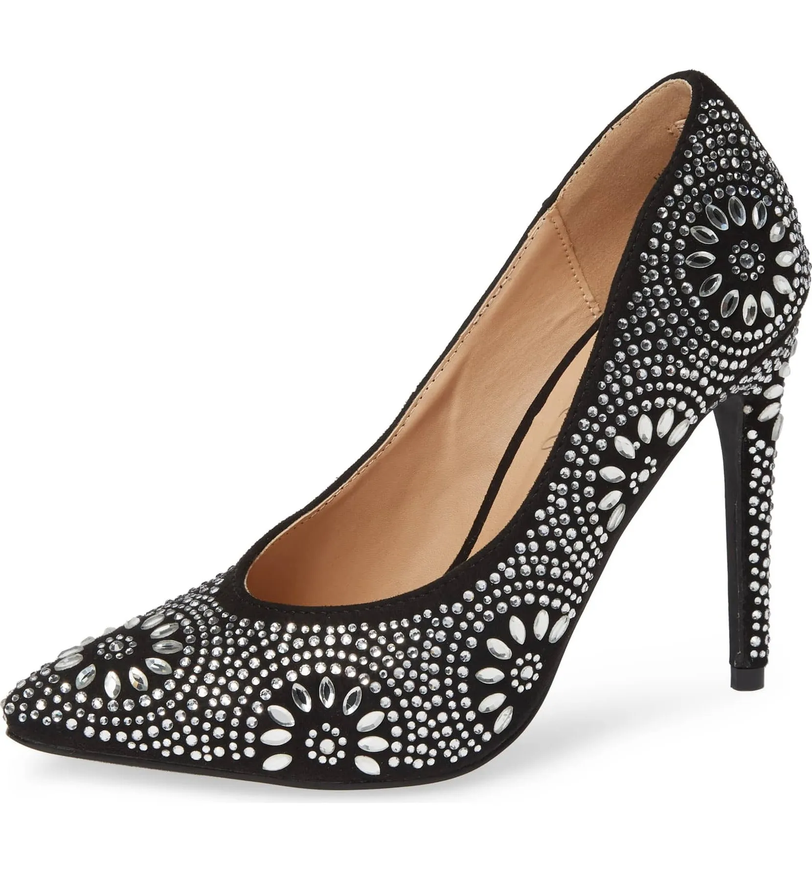 High Kelli Black Embellished Pointed Lauren Silver Curated selection Heel Pump Tested Rhinestone Lorraine