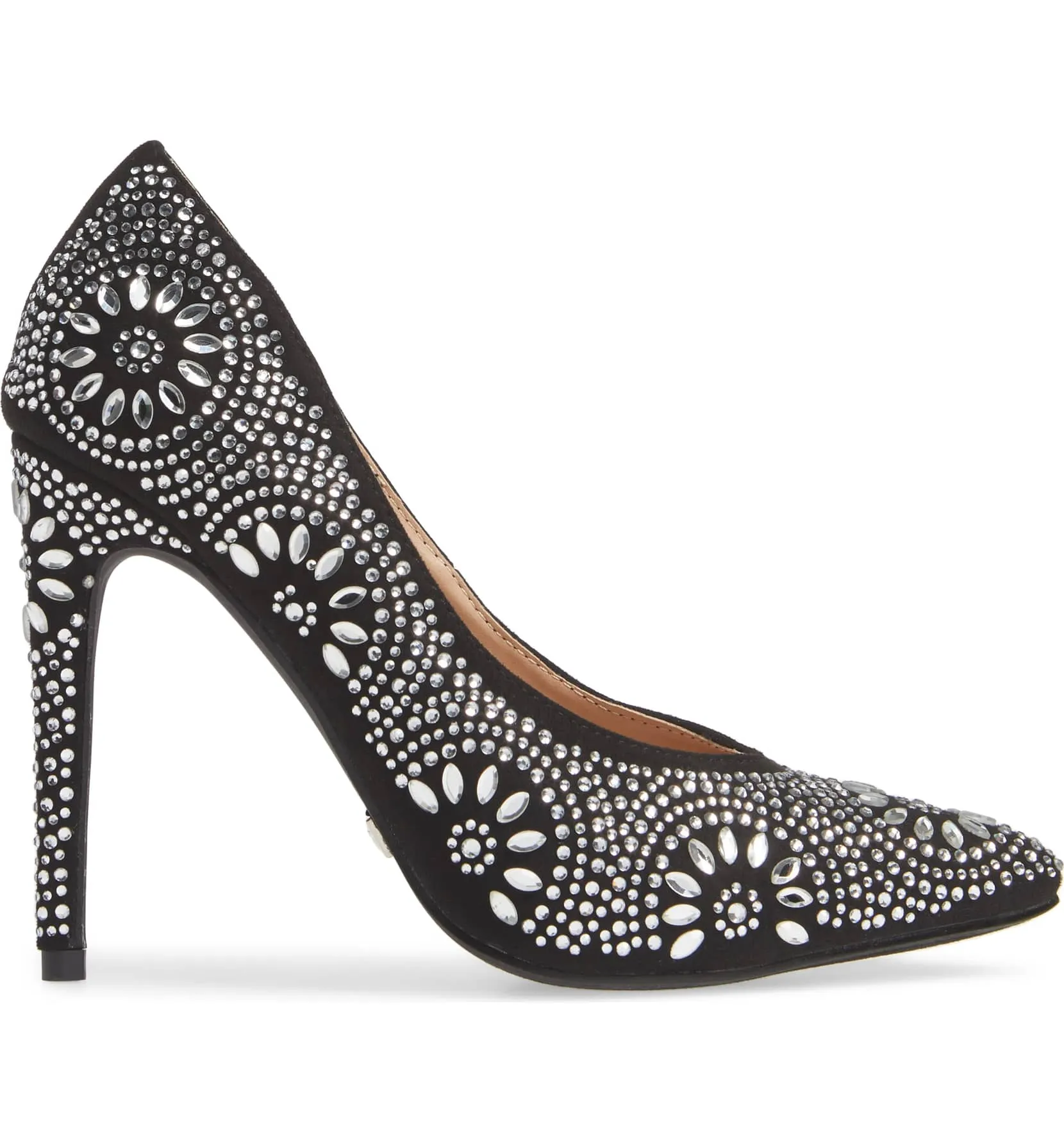 High Kelli Black Embellished Pointed Lauren Silver Curated selection Heel Pump Tested Rhinestone Lorraine