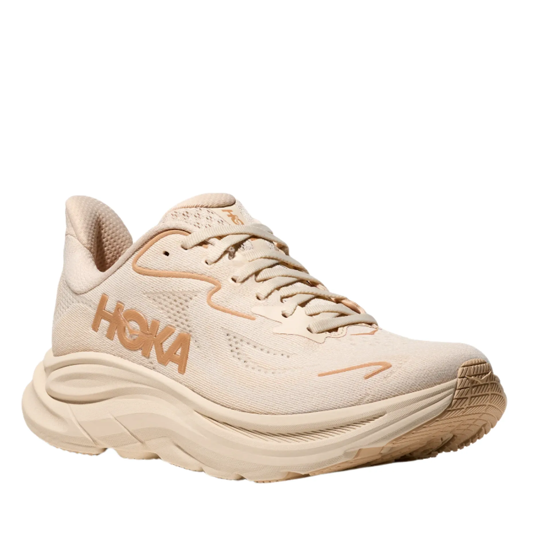 HOKA Women's Clifton 10 Cushioned Running Shoe - Vanilla/Birch