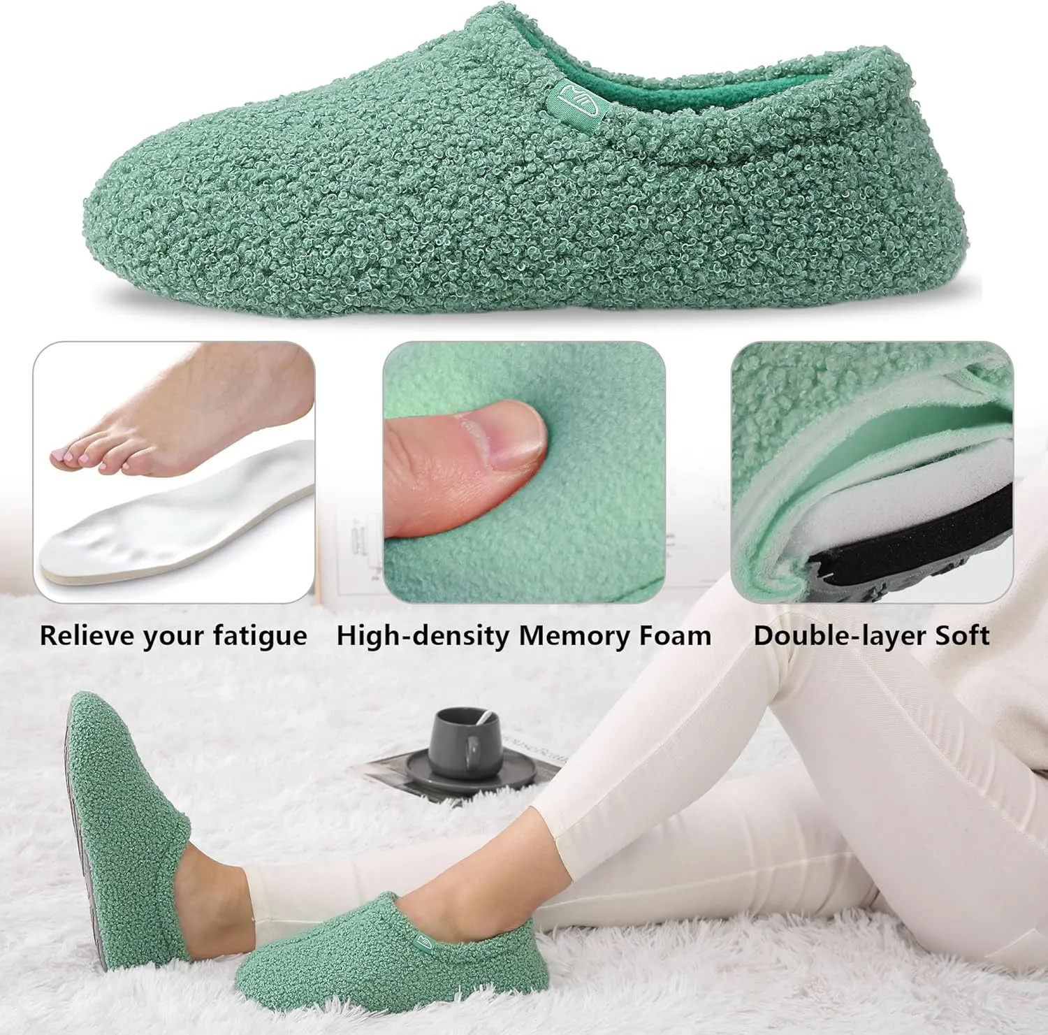 Home Slipper Bootie Slippers Women Girls Indoor Warm Fuzzy Boots Non-slip House Shoe Slippers