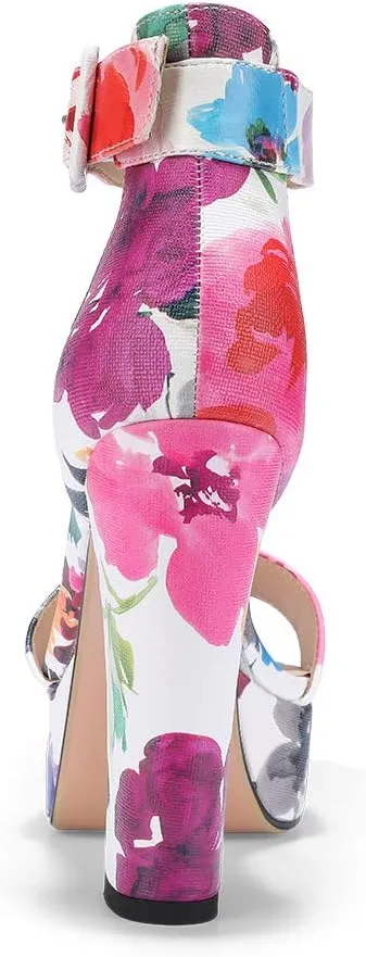 IDIFU Women's Ankle-Strap Heeled Sandal