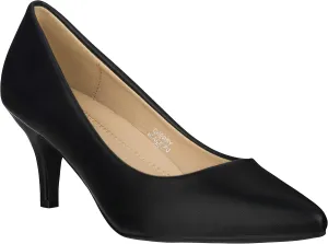 ILLUDE Classic Pointed Toe Pumps – Comfortable Low Stiletto Heel Pump Shoes – Cherry