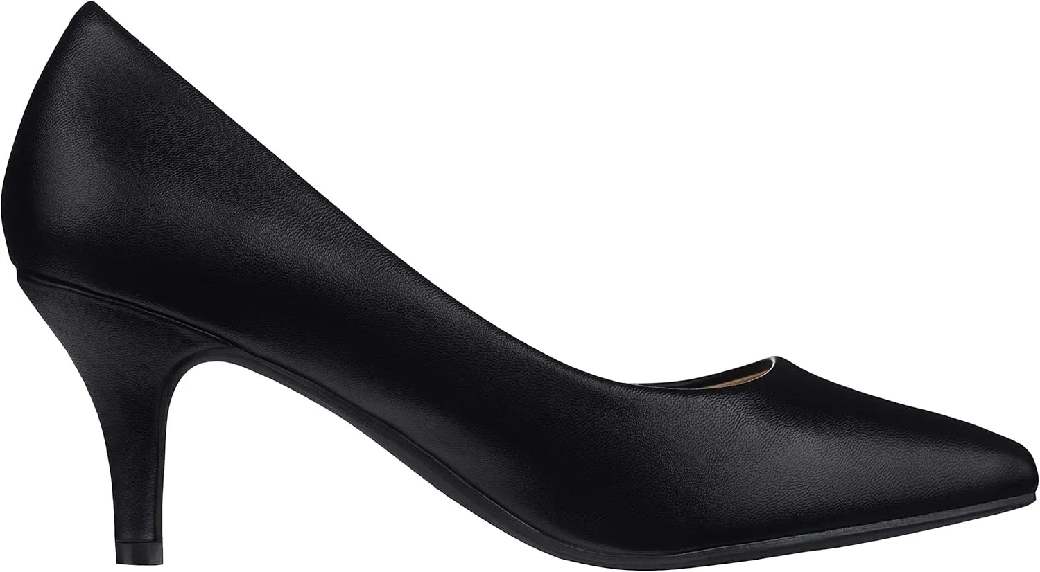 ILLUDE Classic Pointed Toe Pumps – Comfortable Low Stiletto Heel Pump Shoes – Cherry