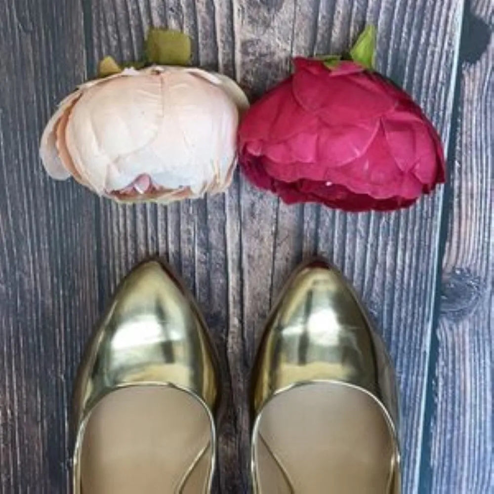 INC Gold Zitah Pointed Toe Pumps 8W