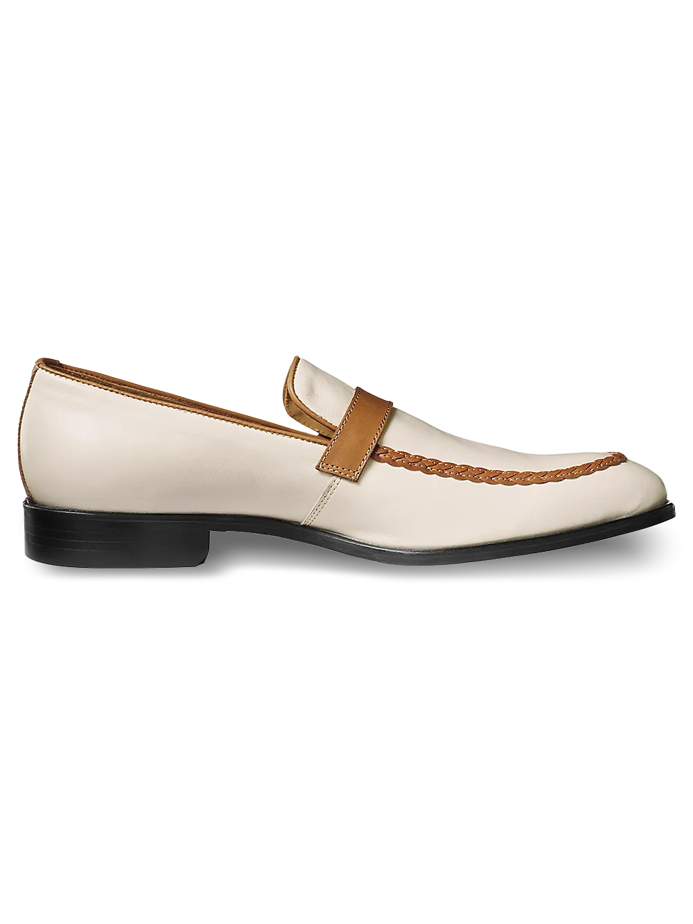 Isaac Belted Loafer - Cream