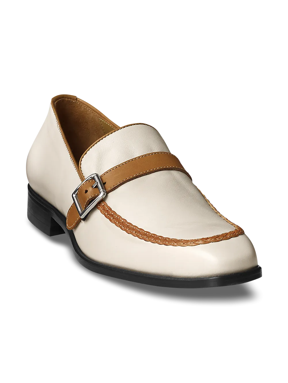 Isaac Belted Loafer - Cream