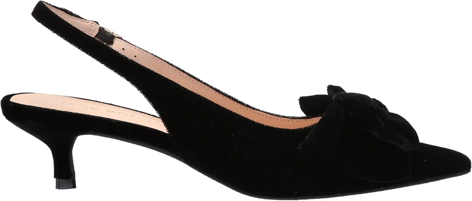 Jack Rogers Women's Debra Slingback Kitten Heel-Velvet Pump