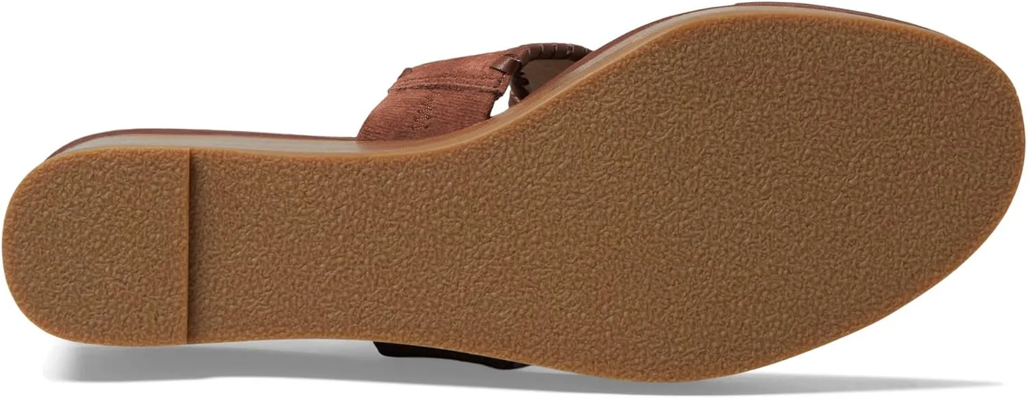Jack Rogers Women's Jacks Mid Wedge-Suede/Stacked Sandal, Luggage, 11
