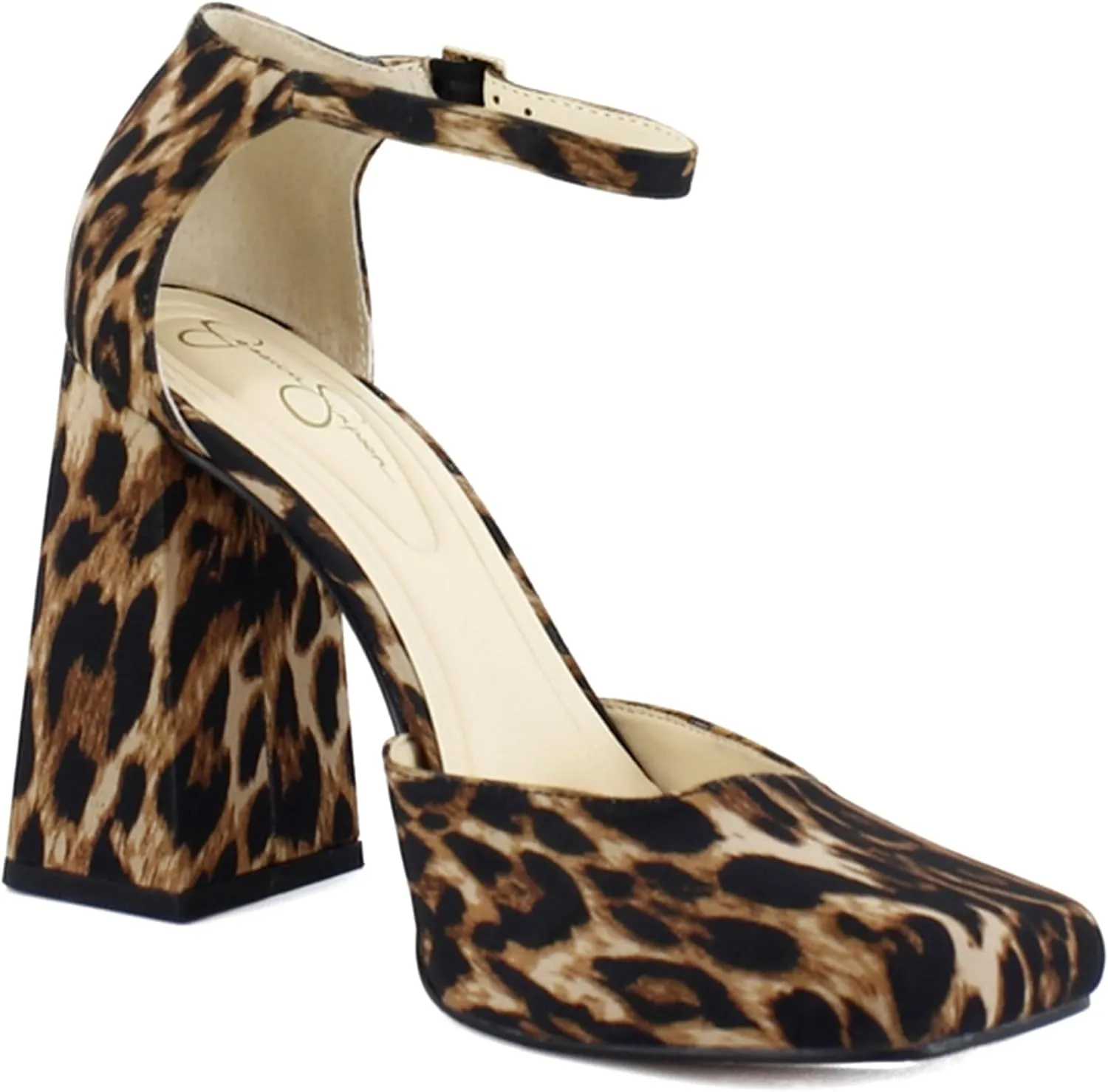 Jessica Simpson Women's Lollah Ankle Strap Block Heel Pump