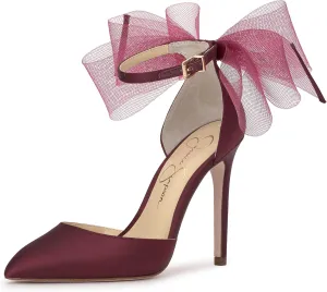 Jessica Simpson Womens Phindies Satin Bow Pumps