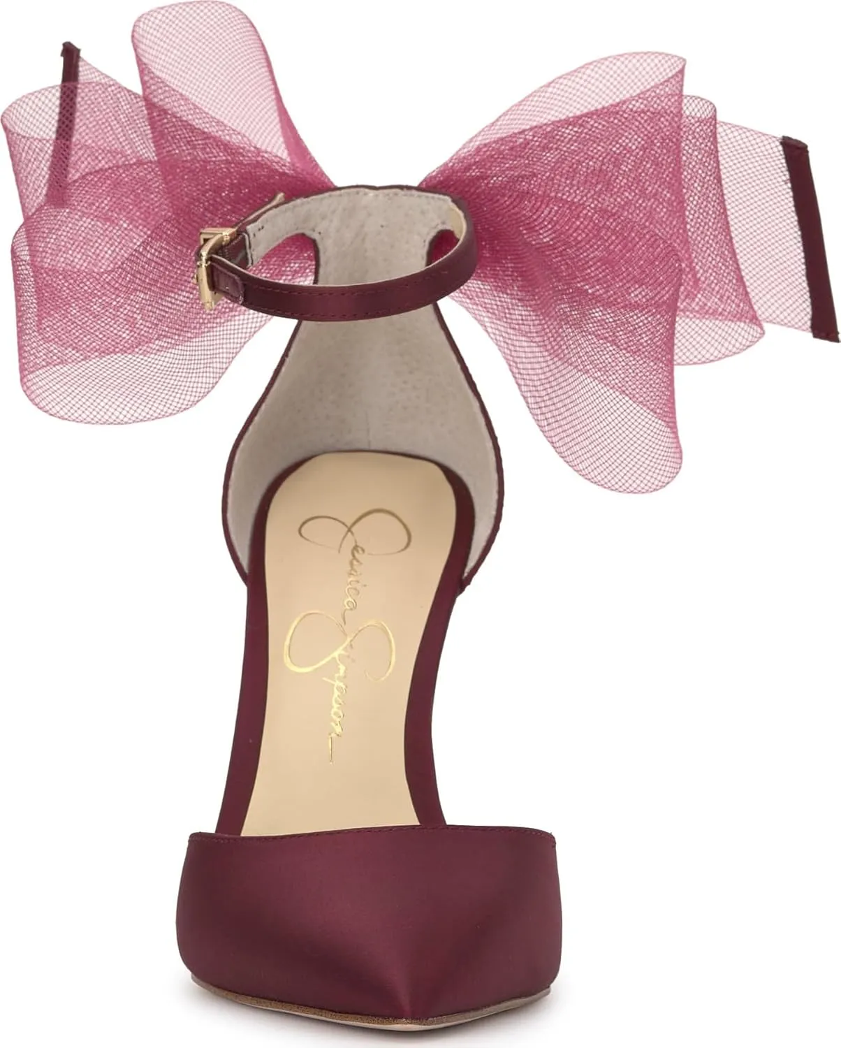 Jessica Simpson Womens Phindies Satin Bow Pumps