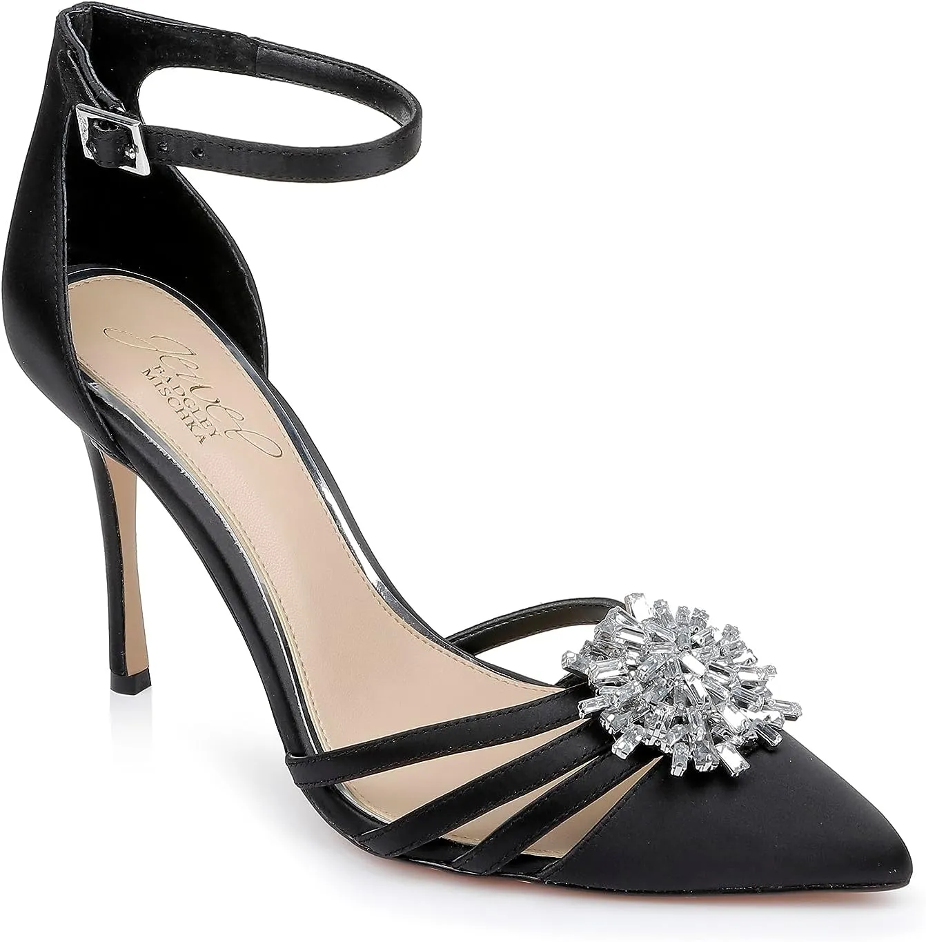 Jewel Badgley Mischka Violette Crystal Pointed Stiletto Heels