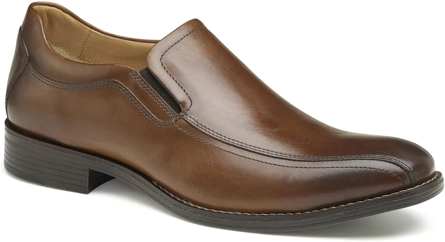 Johnston & Murphy Men's Lewis Venetian Dress Casual Slip-On Loafer, Tan Full Grain, 10.5