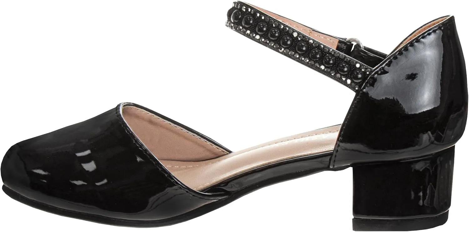 Josmo Girl's Buckle Slip on Sandal Heeled