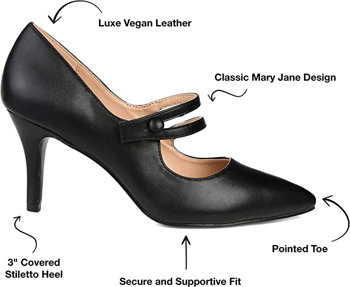 Journee Collection Womens Sidney Pump Black, 9 Womens US