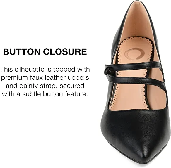 Journee Collection Womens Sidney Pump Black, 9 Womens US