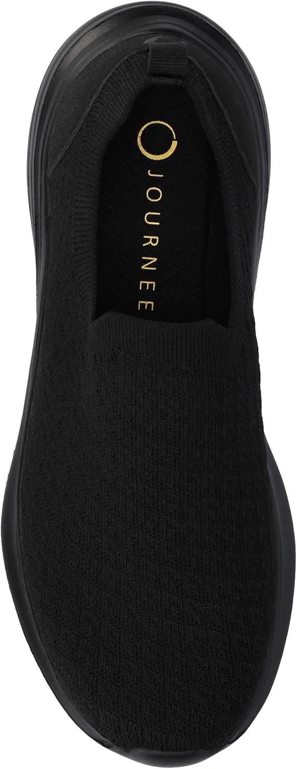 Journee Womens cushioned footbeds Linnea slip-on sneaker textile uppers round-toe