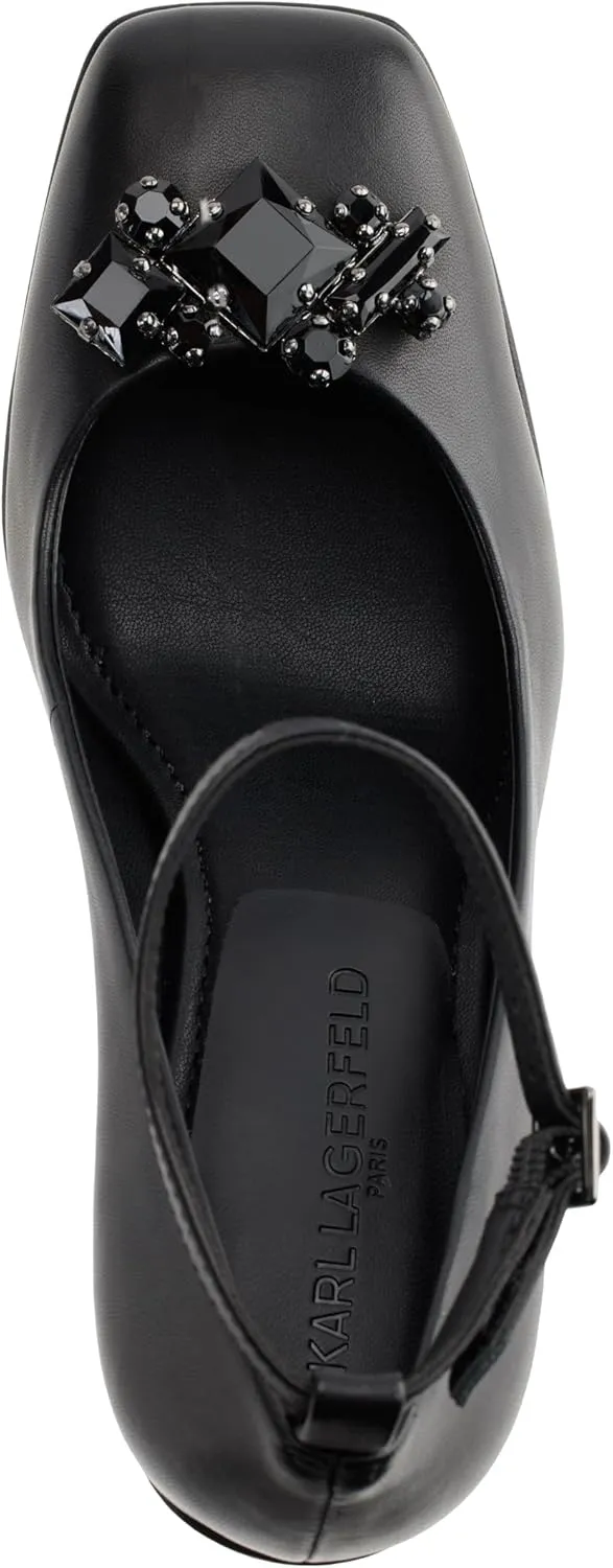 KARL LAGERFELD womens Varun Platform Ankle Pump